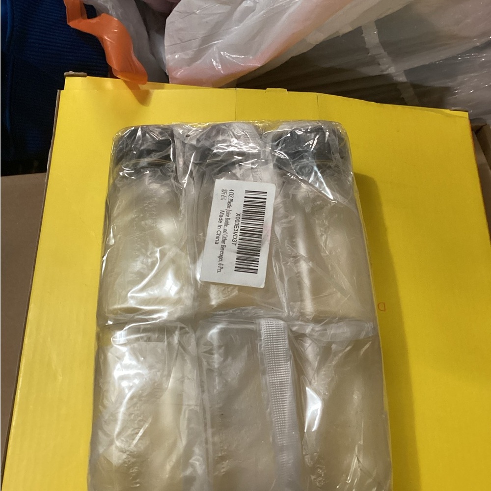 Clear Plastic Packaging with Bottles